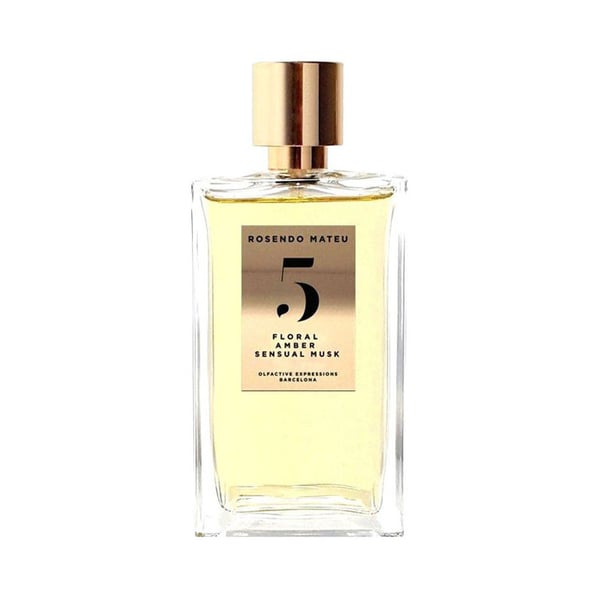 a bottle of perfume on a white background